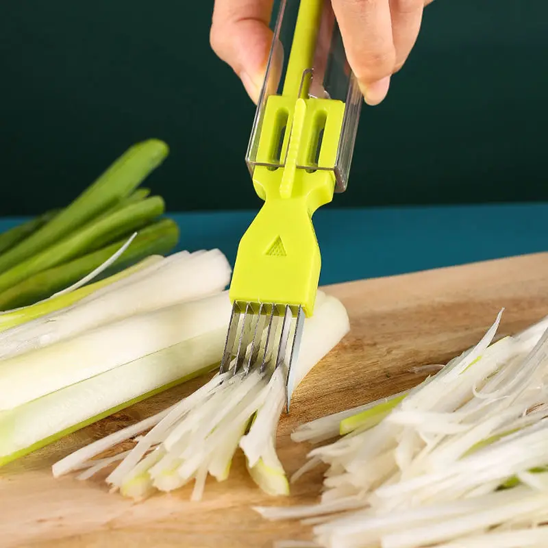 Scallion Cutter Household Peeler Kitchen Scallion Shaving Groove Onion Celery Multifunctional Scallion Wire Cutter