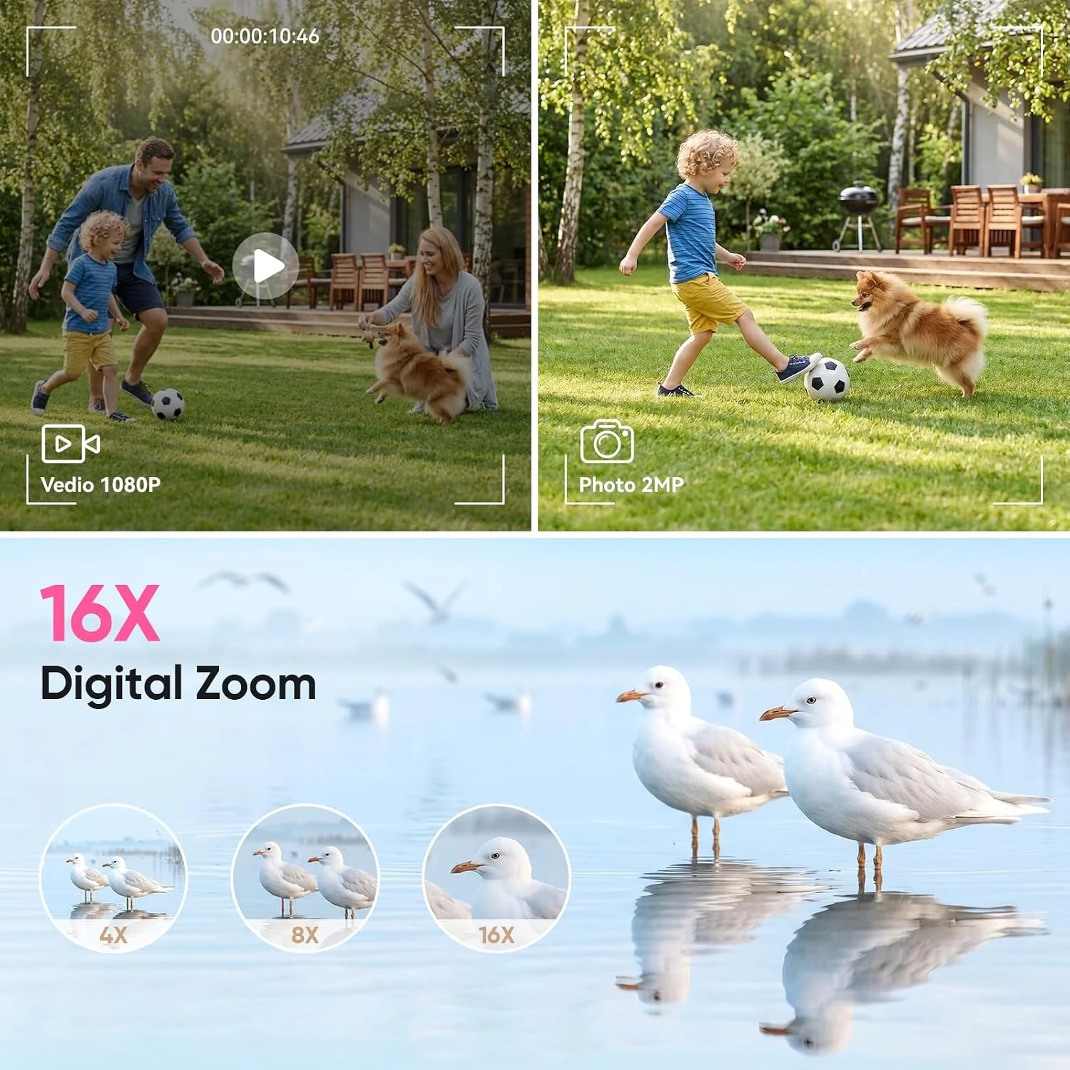 Mini Keychain Digital Camera 1080P Pocket Tiny Camera 0.96 inch IPS Screen Video Recording LED Flashlight Camcorder for Travel view 4