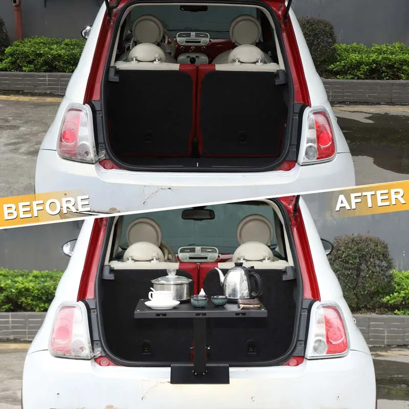 1 szt. zestaw ze stali węglowej, czarny, do Fiata 500 2009-2015, przedłużka zamka klapy bagażnika, mała płyta stołka, akcesoria do modyfikacji samochodu