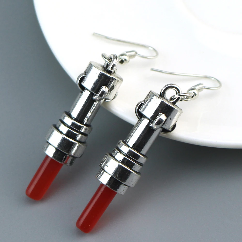 

Лазерный меч с оружием, серьги-капли, модный индивидуальный дизайн, кулон, ювелирный аксессуар, подарки для любителей кино, женщин и девочек