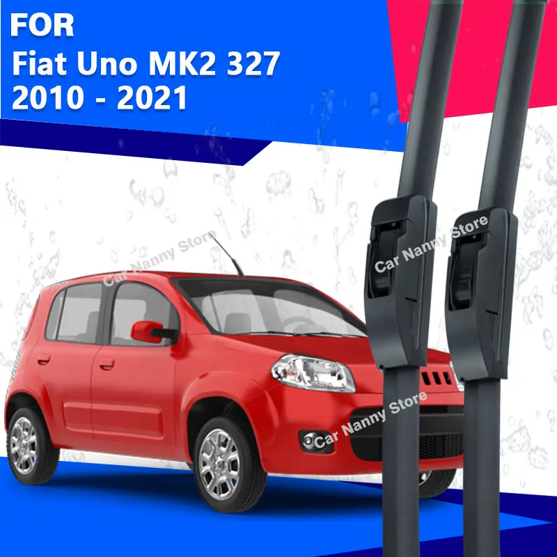 

Front Windshield Windscreen Blades for Fiat Uno MK2 327 2010 - 2021 Car Wipers Rubber Strip Wiper Soft Rubber 2011 2012 2013