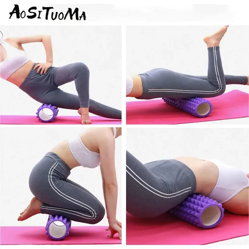 Yoga Column Gym Fitness Pilates Foam Exercise Back Massage Roller Brick Home Equipment Deep Muscle Relaxation and Recovery