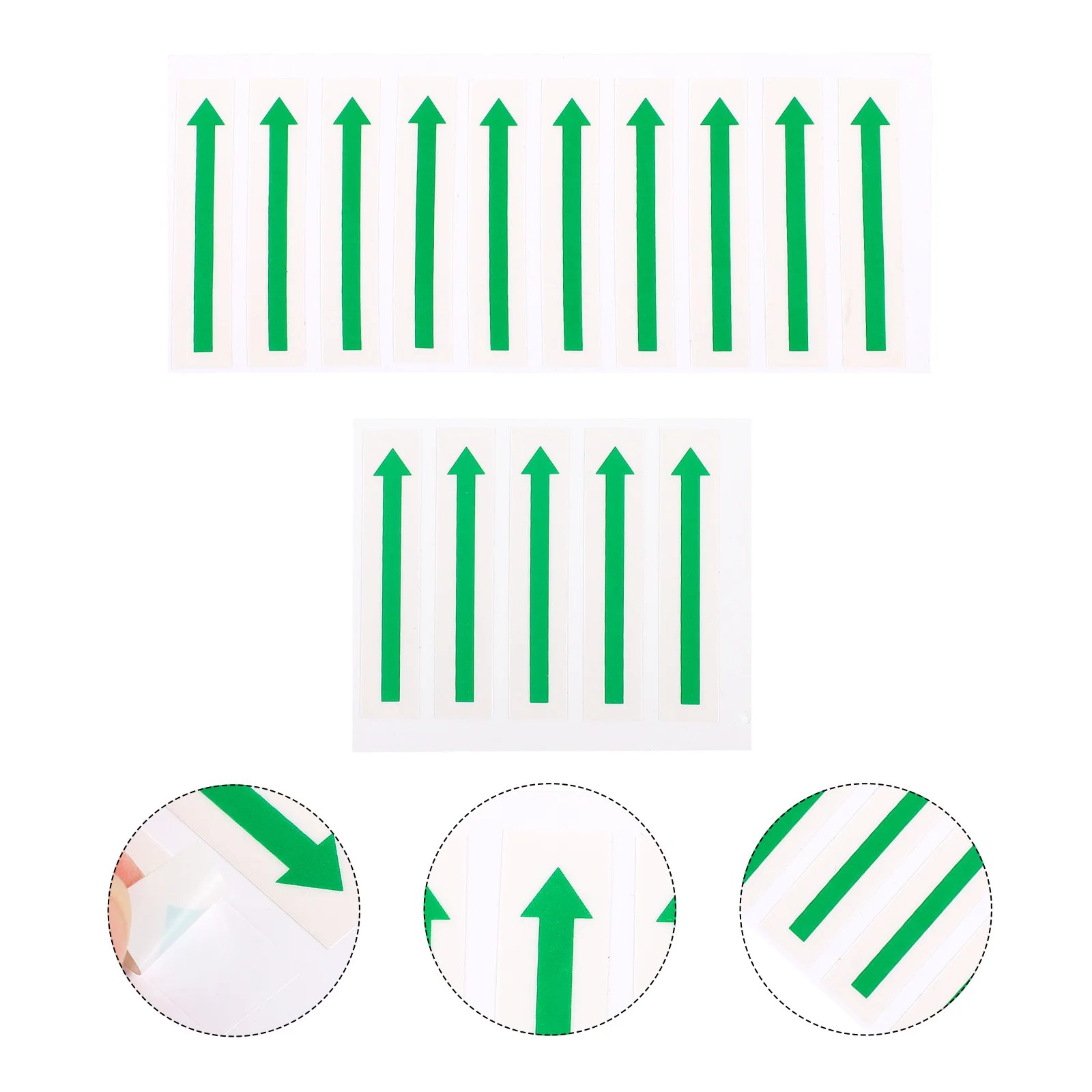 15 Pcs Green One Way Arrow Stickers Equipment Decals Warning The Pet Indicating Direction Straight One-way Indicator