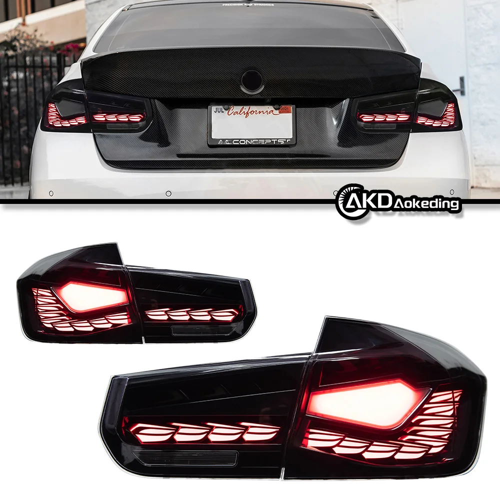 

For BMW 3 Series F30 double dragon scale tail light assembly F35 modified keel tail light LED water steering brake