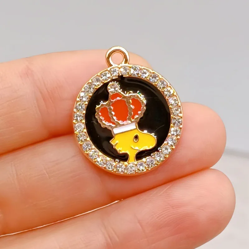 10pcs alloy drip oil dog pendant, DIY jewelry making earrings, keychain accessories image 5