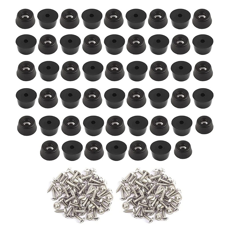 52PCS Rubber Feet For Cutting Board (0.31X0.59Inch) Anti Scratch Rubber Cutting Board Feet For Chairs & Other Furniture
