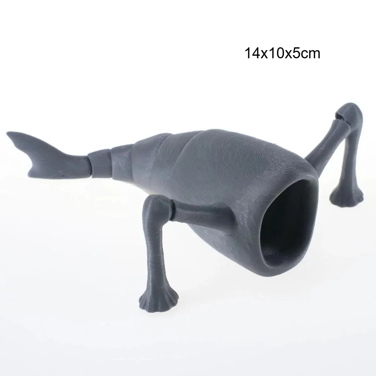 Bloop Sea Monster 3D Printed Flexible Articulated Fidget Toy – Sea Eater Deep Sea Creature Collectible, Stress Relief Desk Toy view 4