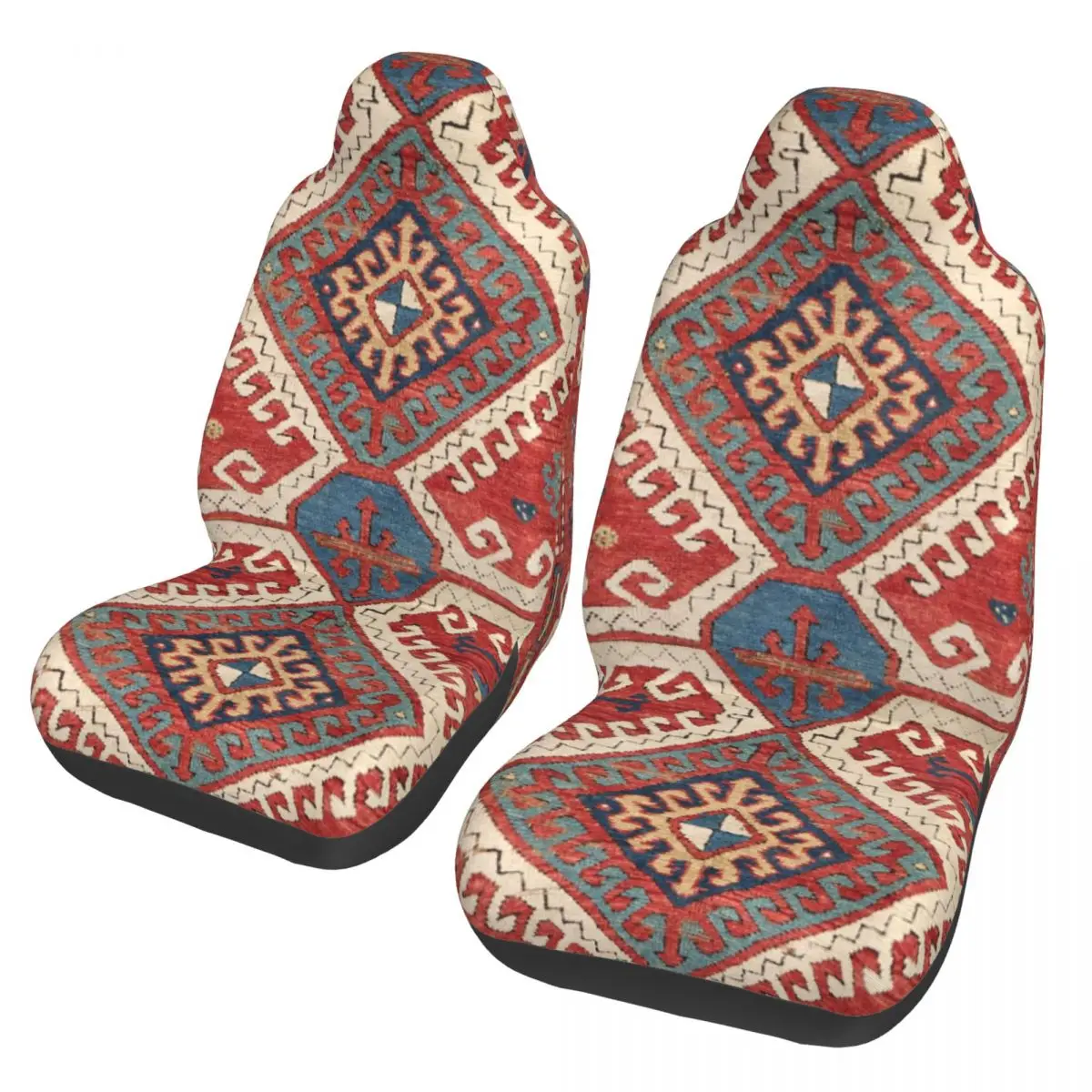 Aztec Turkish Kilim Tribal Universal Car Seat Cover Four Seasons For SUV Boho Bohemian Car Seat Covers Polyester Hunting