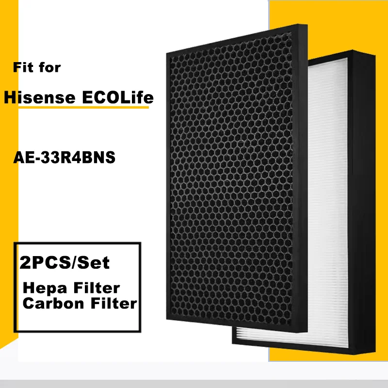 Custom Hepa Filter and Activated Carbon Filter For Air Purifier Hisense ECOLife AE-33R4BNS