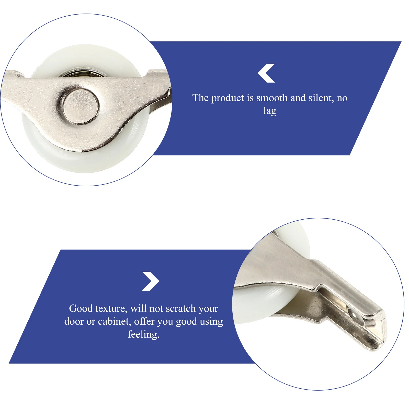 

4 pcs Cabinet Roller Wheels Mute Sliding Door Pulleys Nylon Material Smooth Surface For Kitchen Garage Barn Warehouse Sliding