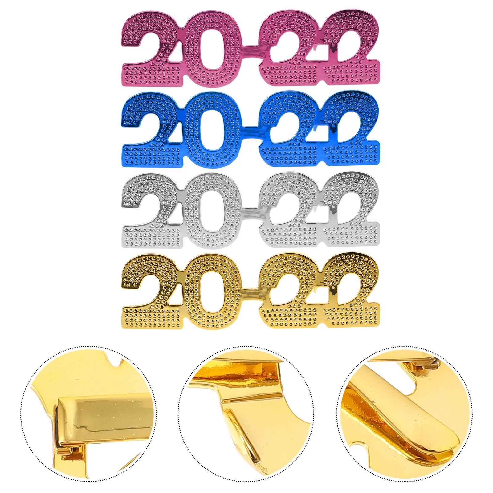 

4 Pcs Year Party Lovely Eyeglasses Glasses Smooth Comfortable Photo Props Fun Accessories Lovely Designs Great Gifts