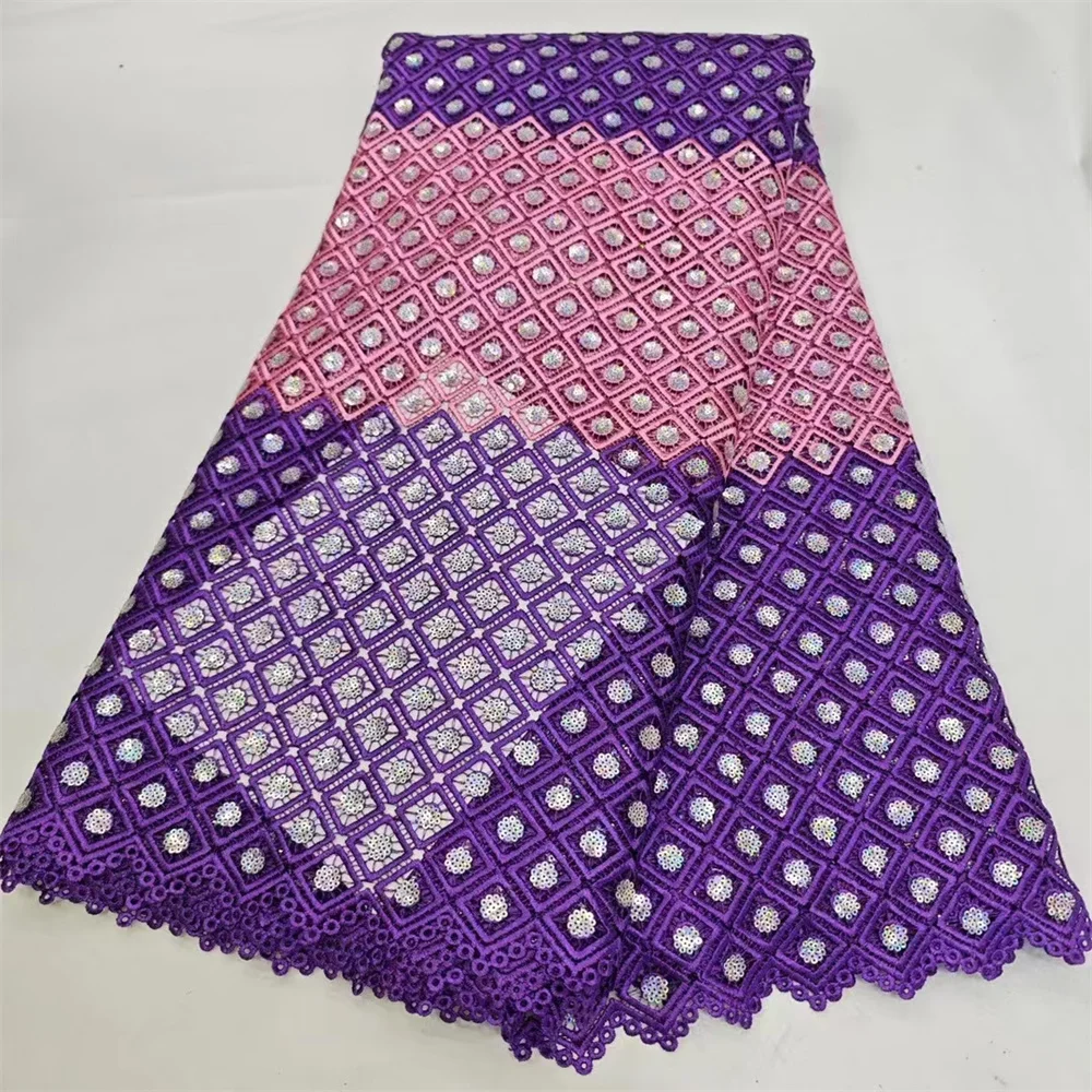 

Lace fabric 2024 High Quality African Guipure Cord Lace Fabric Nigerian Water Soluble Lace for Sewing Women Party Dresses Sewing