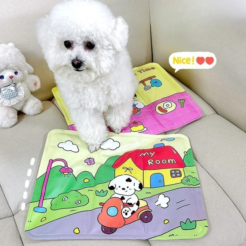 Летняя подушка для льда с героями мультфильмов, охлаждающая и теплоотводящая подушка, милая подушка для автомобильного сиденья, гелевый охлаждающий коврик, диван для домашних животных, ледяная подушка, кровать для домашних животных