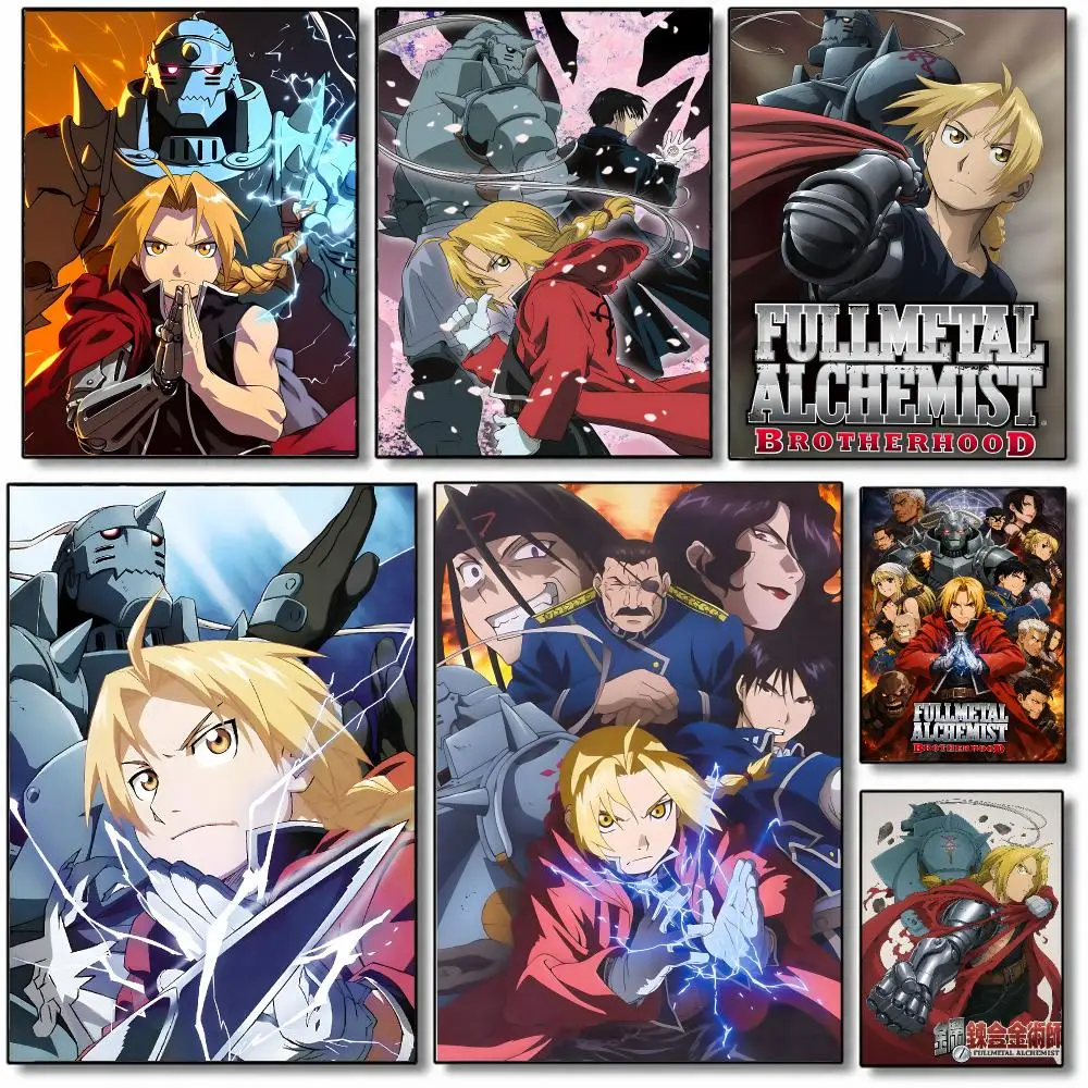 Anime F-Fullmetal Alchemist Poster Fancy Poster American Film Mural Home Childrens Room Wall Decor Print