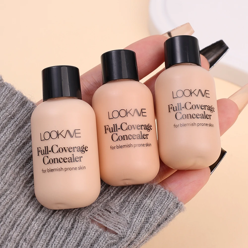 Corrector líquido mate de cobertura completa, crema Invisible para ojeras y acné, base de Control de aceite duradera, herramienta de maquillaje facial, 12ML