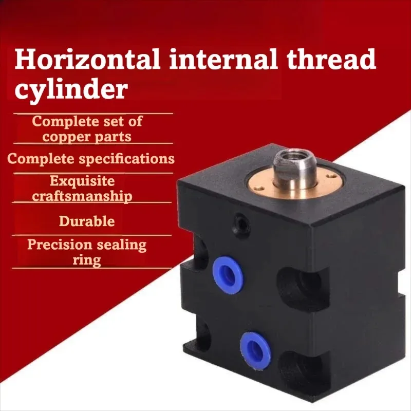 Square Thin Hydraulic Cylinder Compact Size Bore 20mm to 80mm Stroke 10mm to 100mm With Internal Or External Thread