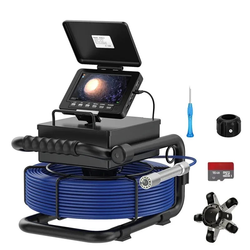 

【2026】5 inch high definition 1080P video endoscope, sewer detection camera diameter 23MM