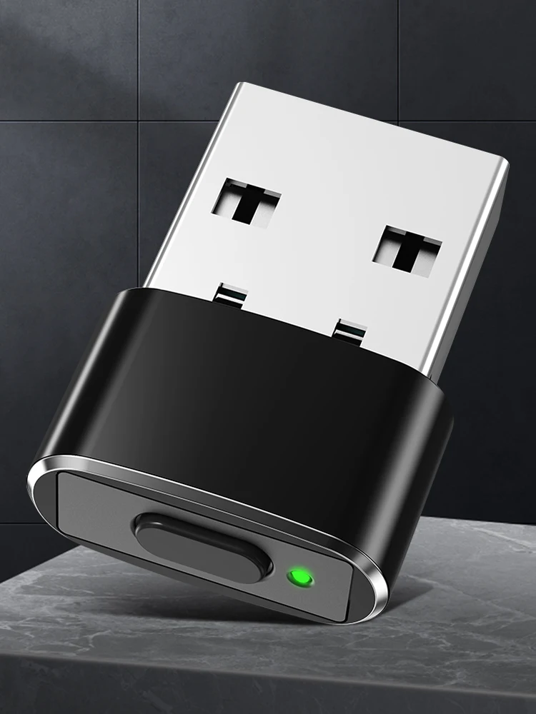 Mini Mouse Mover Jiggler ON/Off Button USB Automatic Mouse Jiggler Mover Undetectable Plug and Play Keeps Awake for Computer