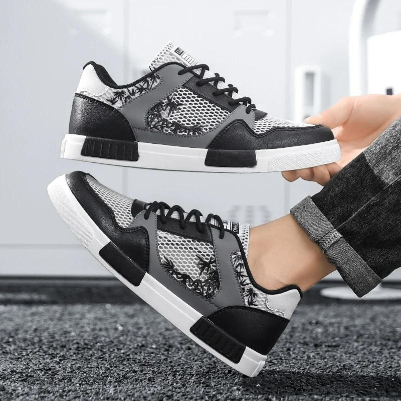 

Trendy Skateboard Shoes Man Comfortable Mesh Breathable Casual Sneakers For Men Trainers Outdoor Non-slip Men's Sports Sneakers