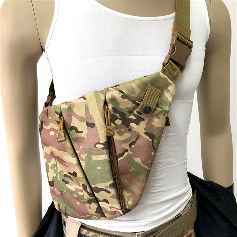 

Close-fitting single shoulder anti-theft bag Men's cross-body chest bag Multi-functional tactical storage bag outdoor leisure sp