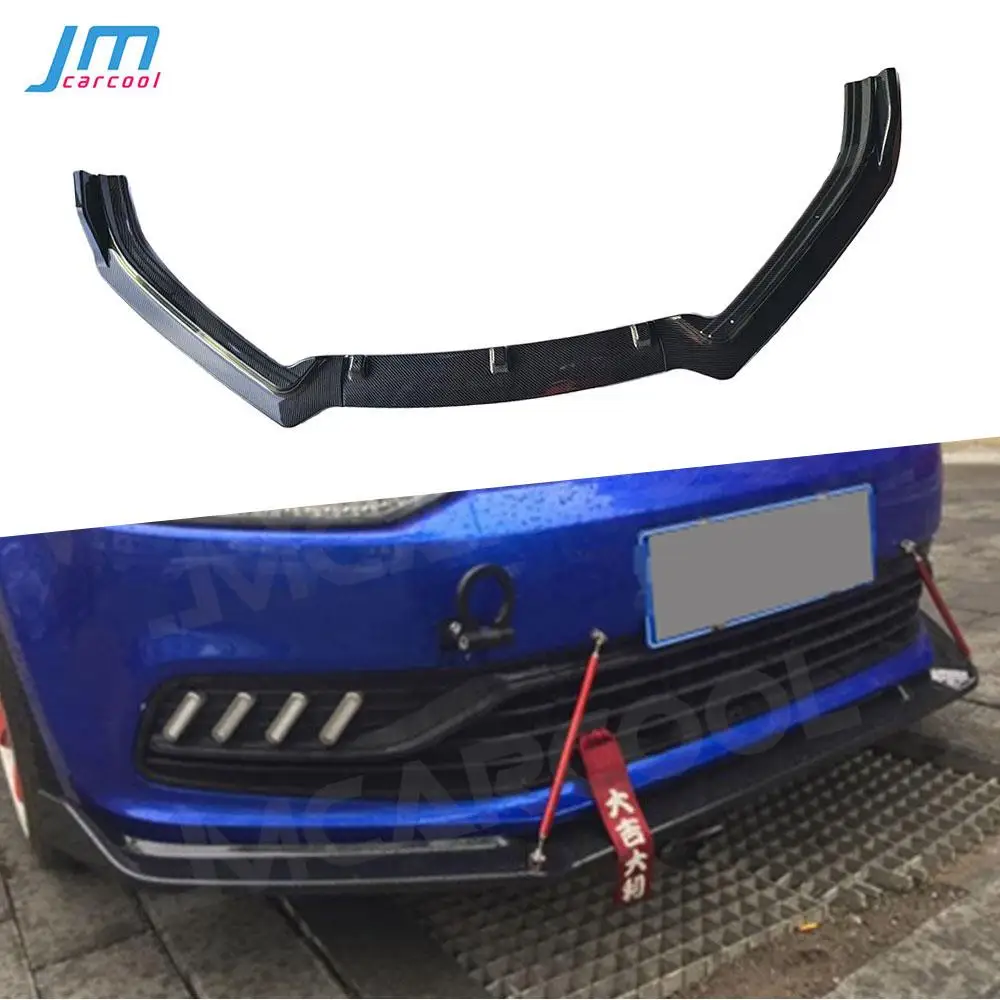 

3 PCS/Set Front Lip Aprons For Volkswagen VW Polo 2014-2018 Not For GTI ABS Head Bumper Chin Shovel Guard Anti-collision Spoiler