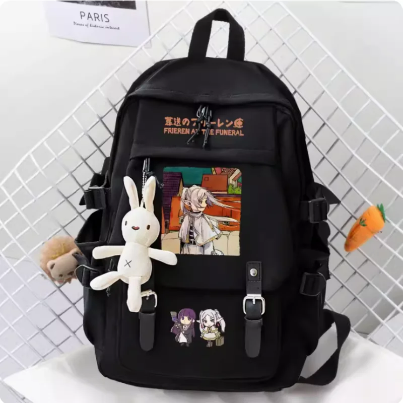 

Anime Frieren at the Funeral Cartoon Bag Women Man Fashion Leisure Belt Teenagers Student Backpack Handbag B665