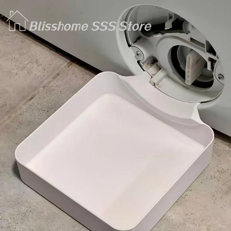 【S】1Pc Washing Machine Drainage Tray 3D Printing Drain Funnel Tray For Cleaning Lint Filters Water Catch Tray Stops Floor