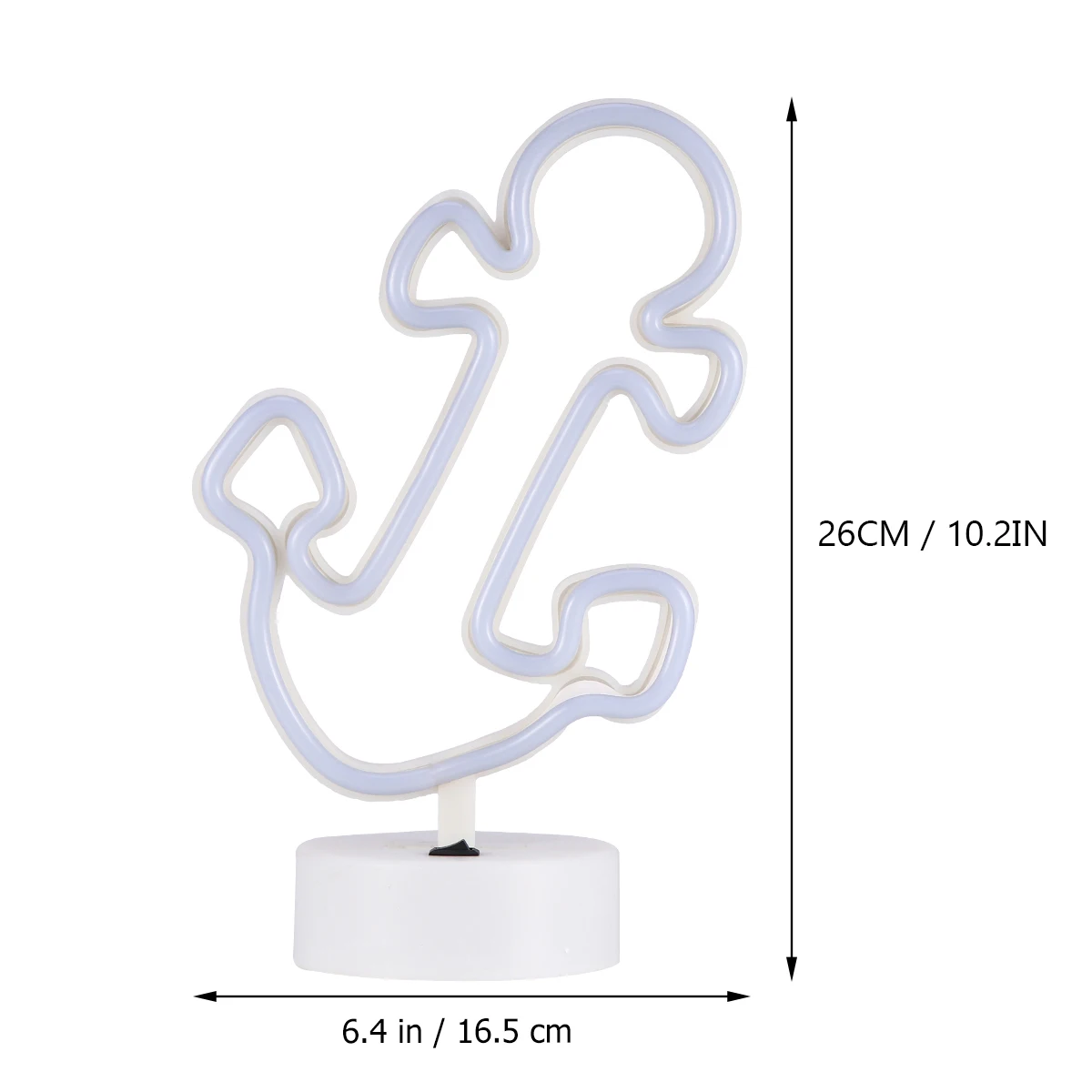 

Anchor Shaped LED Sign Light White Color Decorative Neon Night Party Lamp for Wedding Birthday Proposal Room Decor