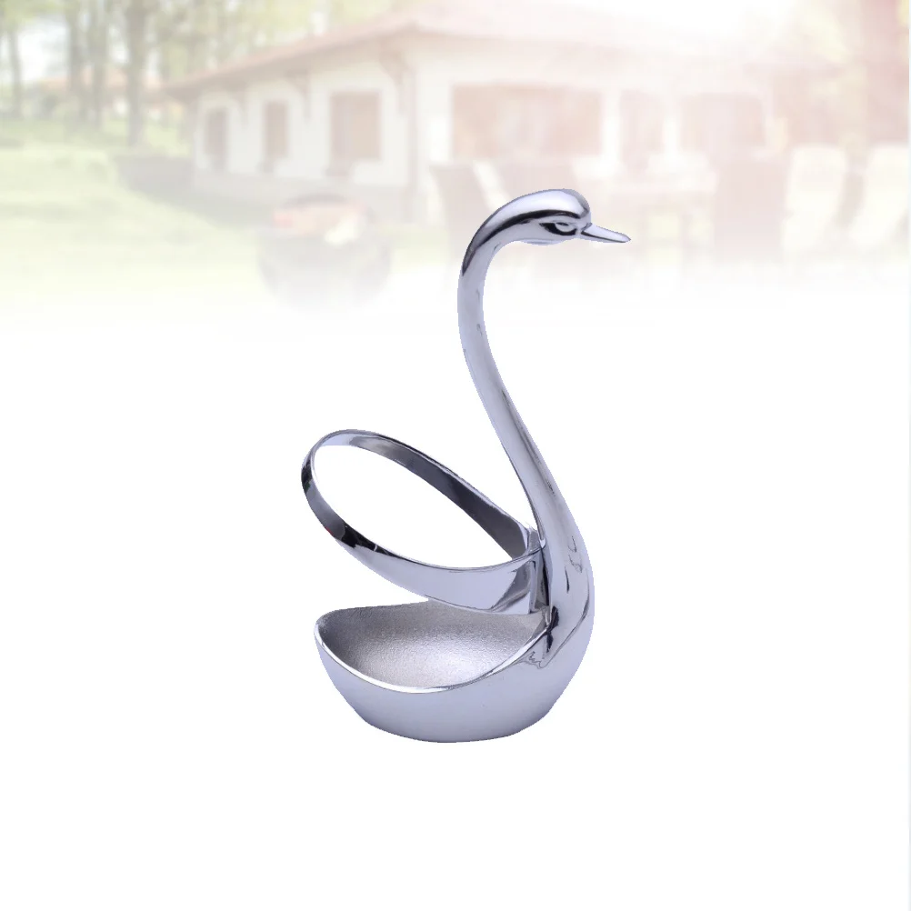 

1pcs Swan Shaped Stainless Steel Tableware Holder Stand Cutlery Organizer Kitchen Tool Base Holder Spoon Fork Ladle Storage