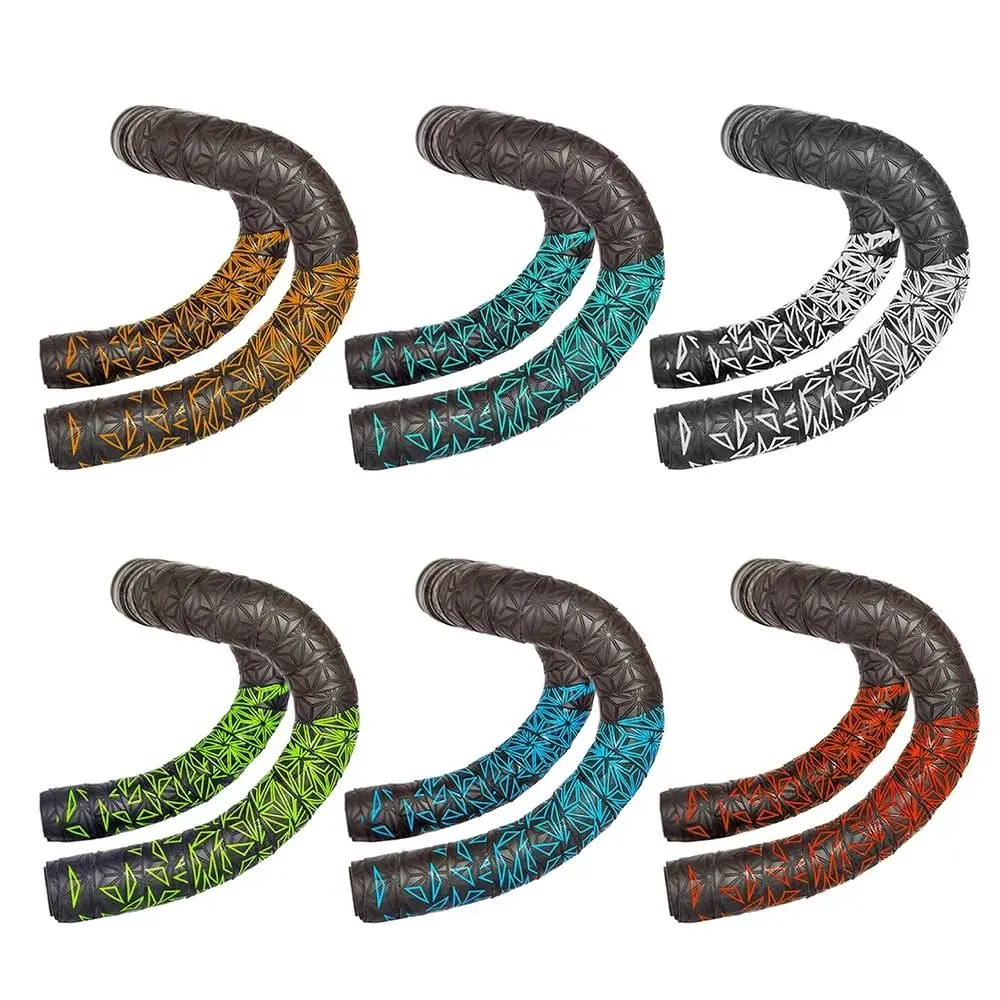 Anti-Slip Road Bike Wrap Tap Anti-Vibration Shock Absorption Bicycle Handlebar Tape Durable PU for 1 Pair Of Mountain Road Bike