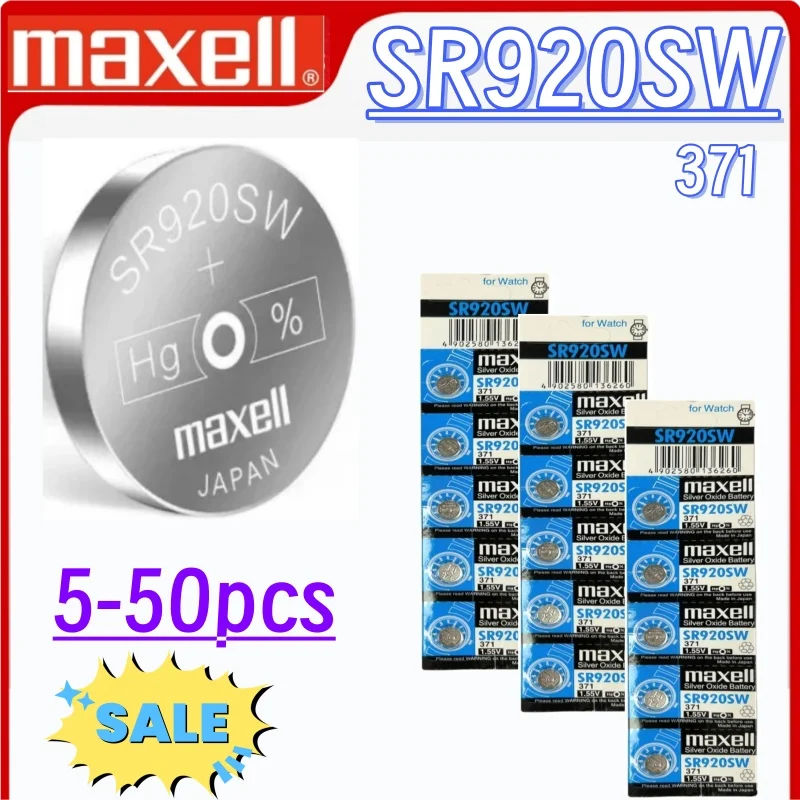5 قطعة-50 قطعة الأصلي 1.55 فولت عملة البطارية AG6 371 SR920SW LR920 SR927 171 370 L921 LR69 SR920 بطاريات زر لعبة الساعة