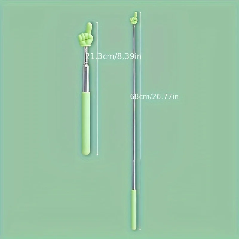 5pcs Retractable Stainless Steel Teacher Pointer Mini Telescopic Classroom Pointer - Ideal for Classroom Presentations