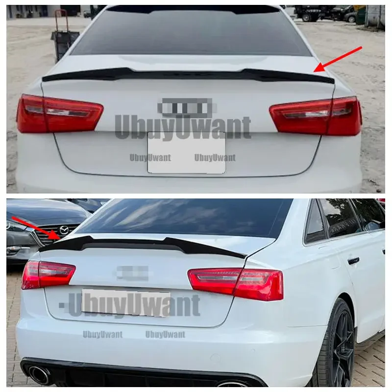 

Углеродное волокно FRP неокрашенный глянцевый черный кованый карбоновый задний спойлер для AUDI A6 C7 седан M4 Style 2012-2016 крыло багажника