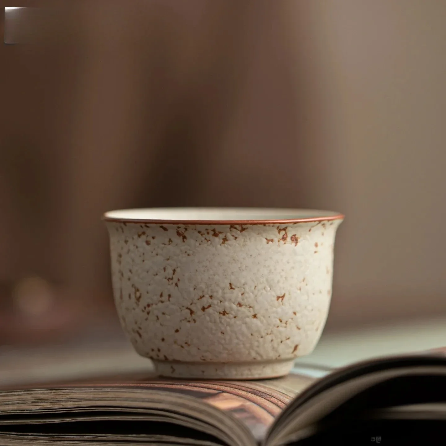 80ml Coarse Pottery Teacup Vintage Tea Bowl Beautiful Tea Cup Tea-tasting Personal Cup Chazhan Master Cups Cafes Decoration
