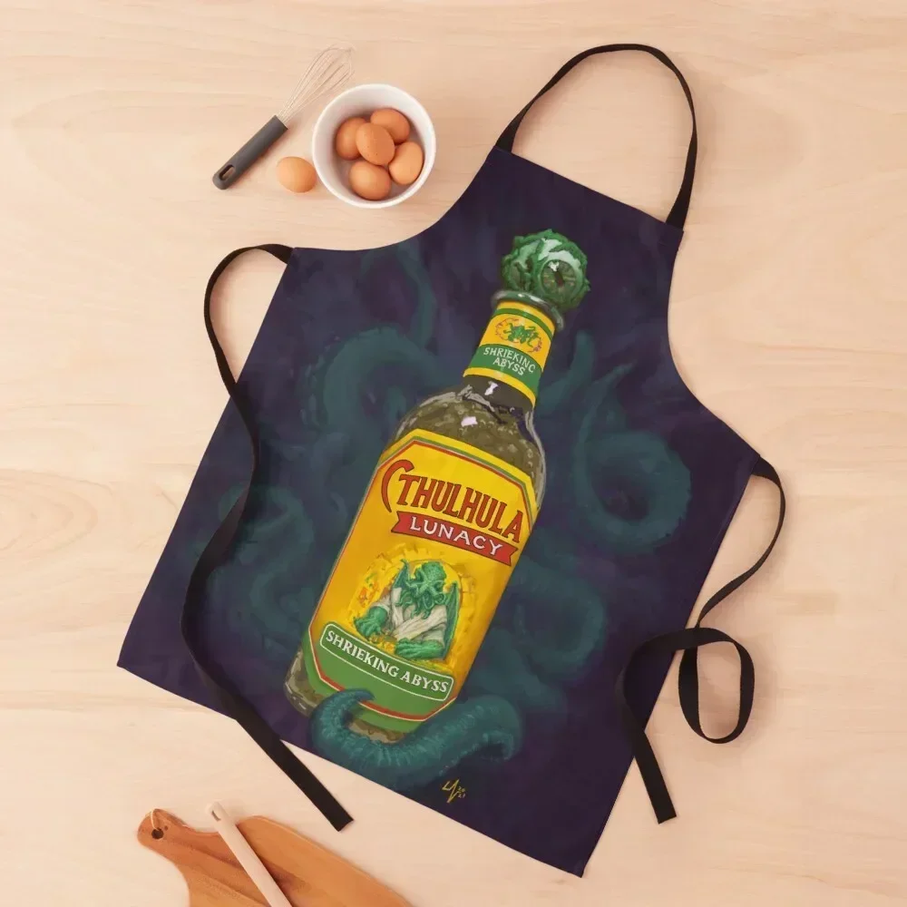 

Cthulula Sauce Apron Kitchen Kawaii Accessories Kitchen Apras Man Men's Kitchen Apron