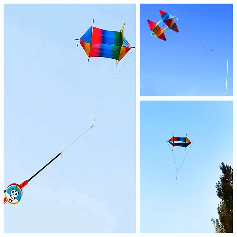 

PE rotating kite flying toys for children kites 3d kites colorful flying weifang kites Outdoor toys flying snake kite line reel