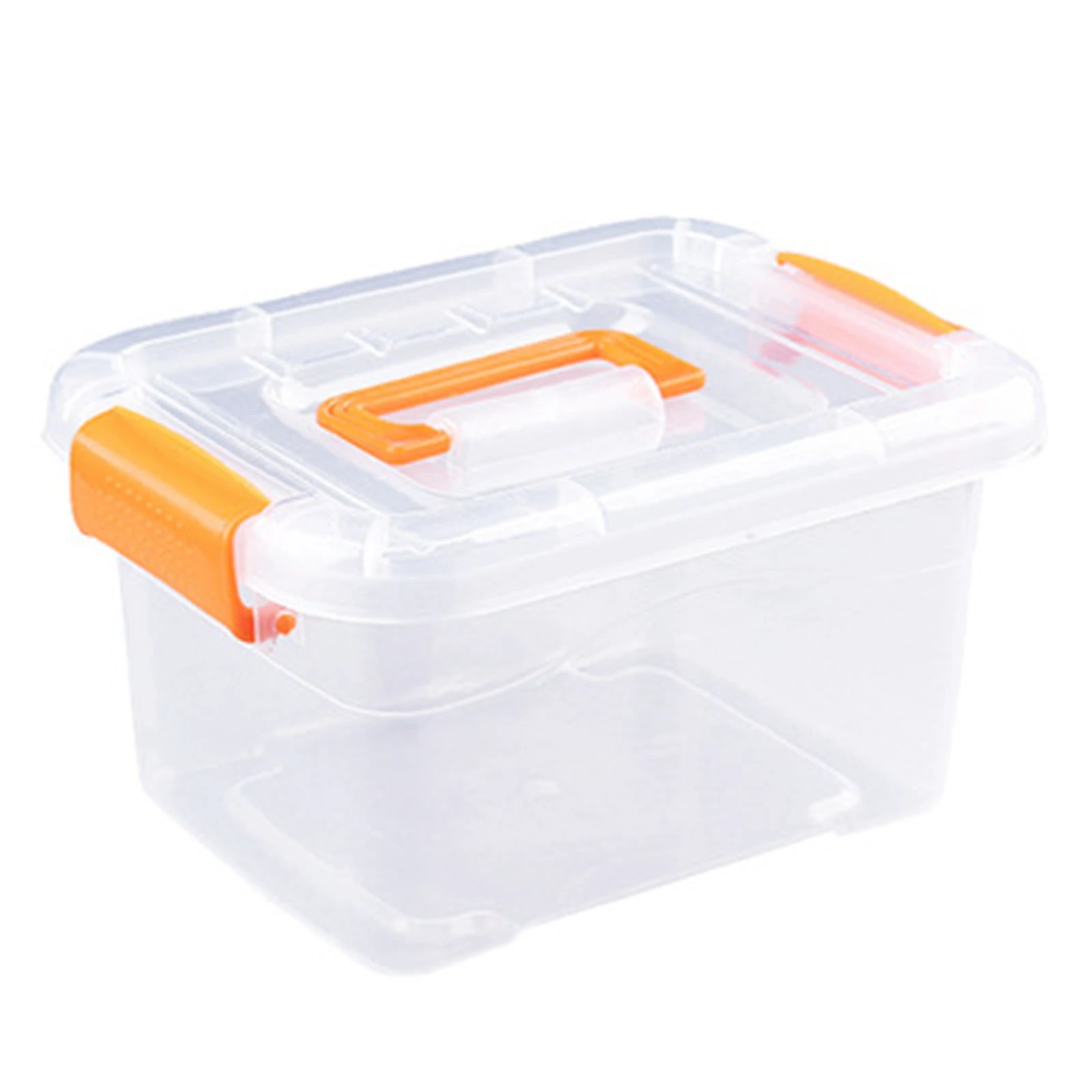 Plastic Storage Bin with Latching Buckles Portable Handle Heavy Duty Clear Storage Latch Container Box Large