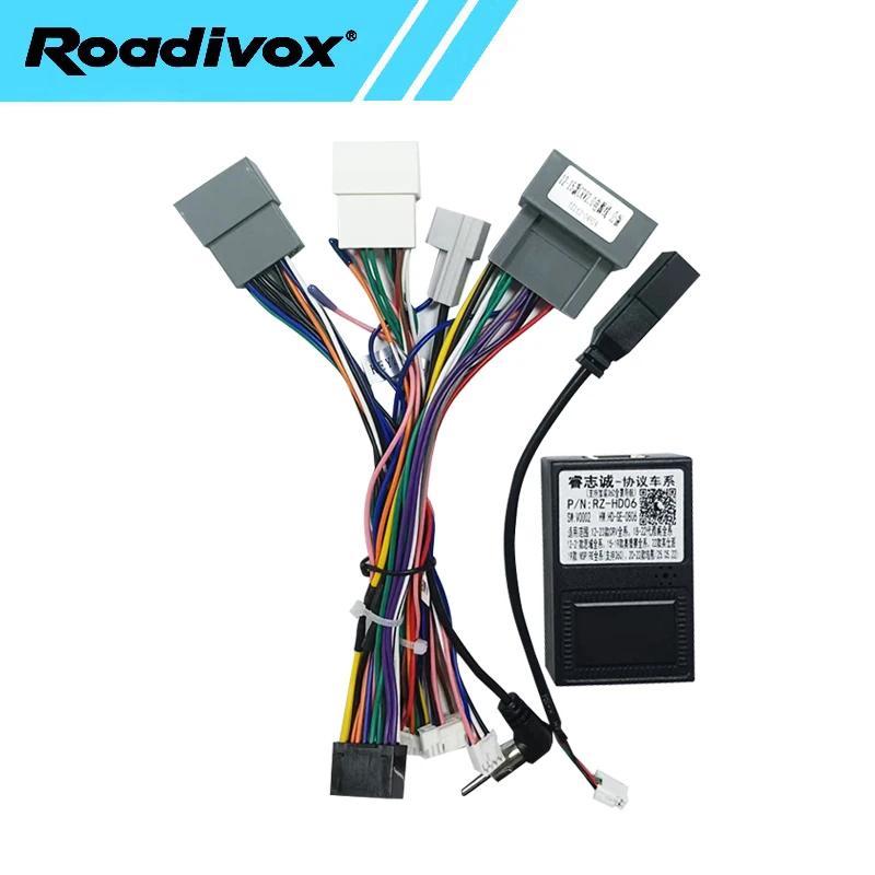 android Car radio Canbus Box Decoder For Honda Civic CRV CR-V 2012 16 pin Wiring Harness Plug Power Cable connector adapter