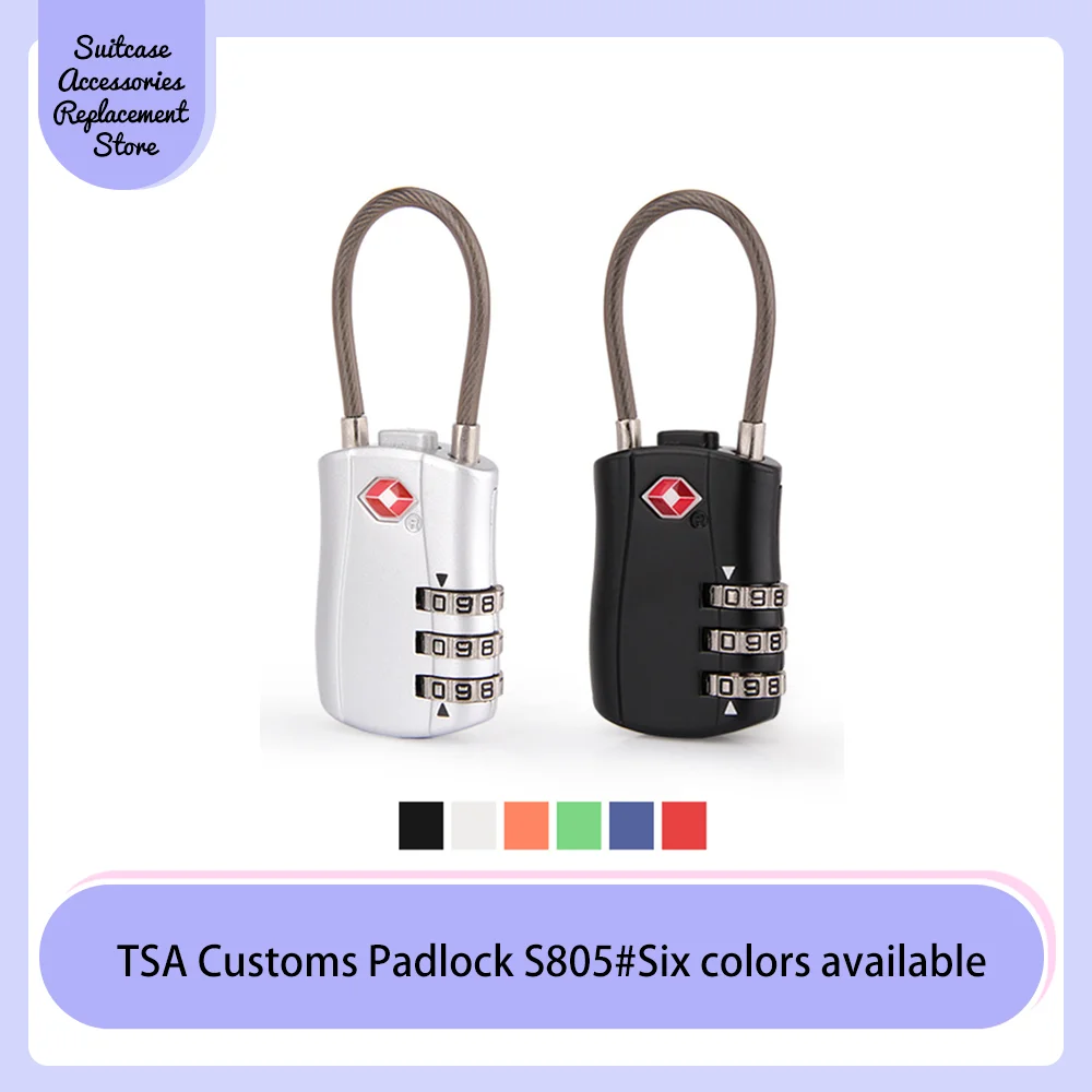 Travel Anti-theft TSA Customs lock Luggage padlock Zinc alloy four-digit password combination lock robust