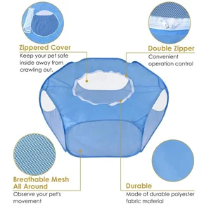 المحمولة أرنب جرو الأليفة روضة أطفال داخلي في الهواء الطلق سياج صغير خيمة قفص مع غطاء ماء التخييم بيت الأليفة أعلى 6 سياج أرنب مبيعات - No5