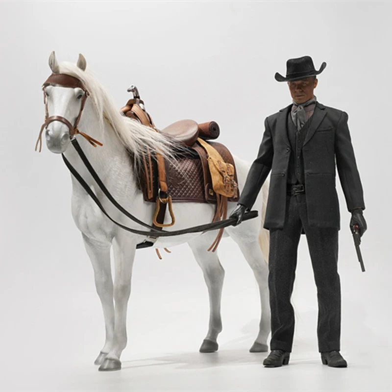 JXK JXK175 Cavallo bianco in scala 1/6 con accessori per ingranaggi per cavalli Modello animale statico Circa 31,5 cm per giocattoli per bambole con corpo Action Figure