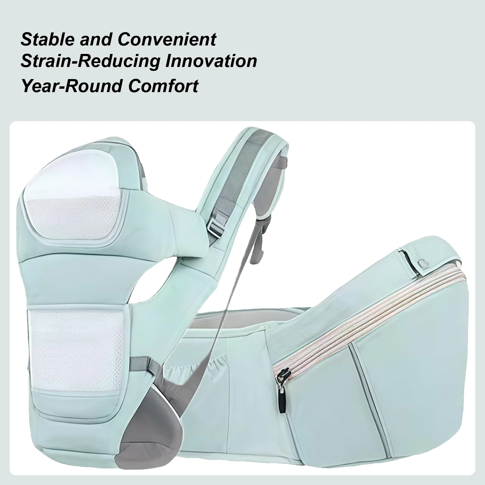 

Kid Carriers Adjustable Bassinet Stroller Wrap Ergonomic Lightweight Carrier For Hiking Airplane Registry Mom Dad Travel 0-36