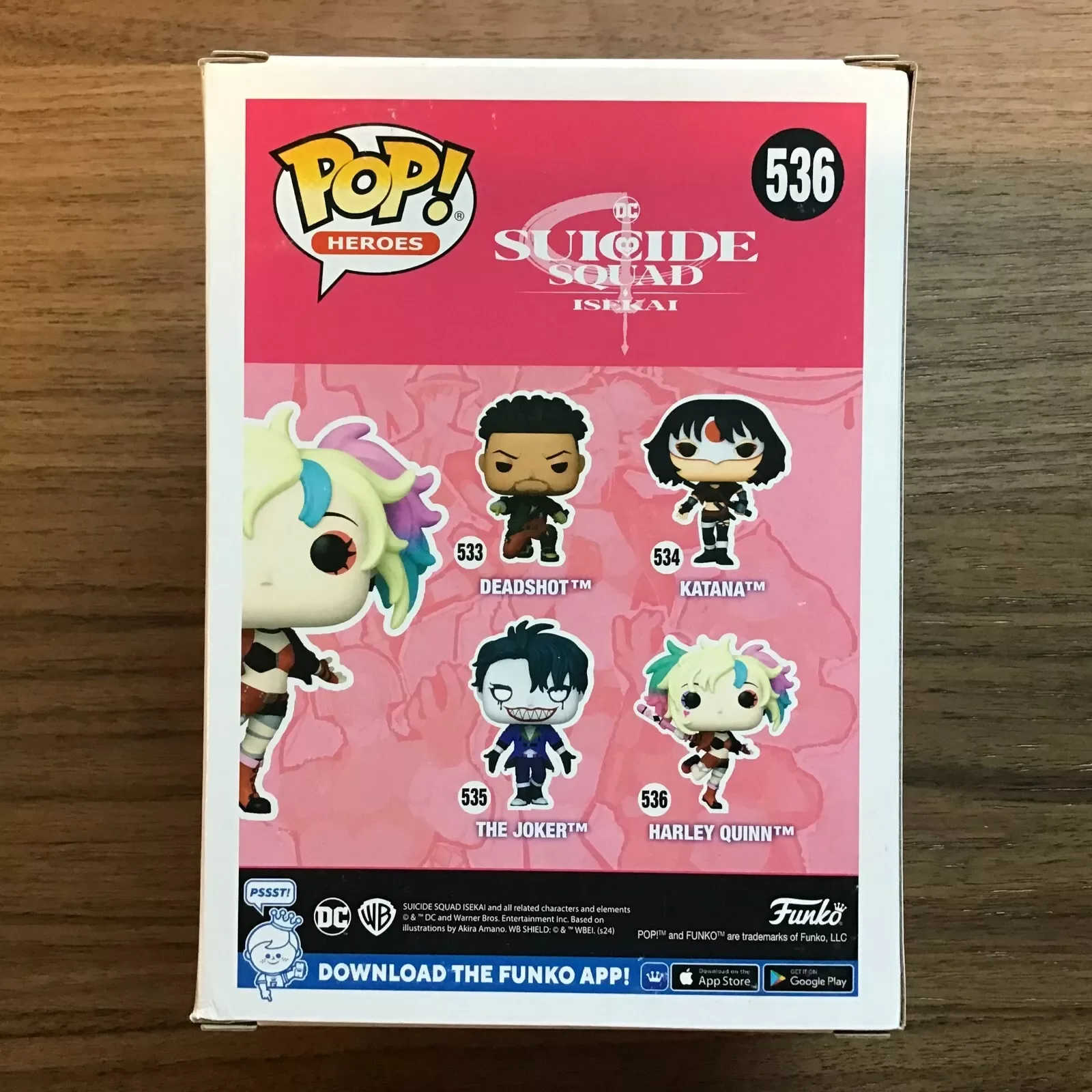 Harley Quinn Suicide Squad Isekai Funko Figures #536 Vinyl figure 4.35 inches Figurine Collectible Limited Edition Toy Gift