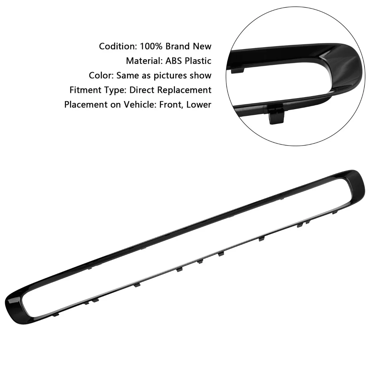 1Pcs Gloss Black Front Bumper Lower Grille Grill Trim ABS 51117355238, MC1044103 For Mini F55 F56 F57 F 55 56 57 2014- 2023