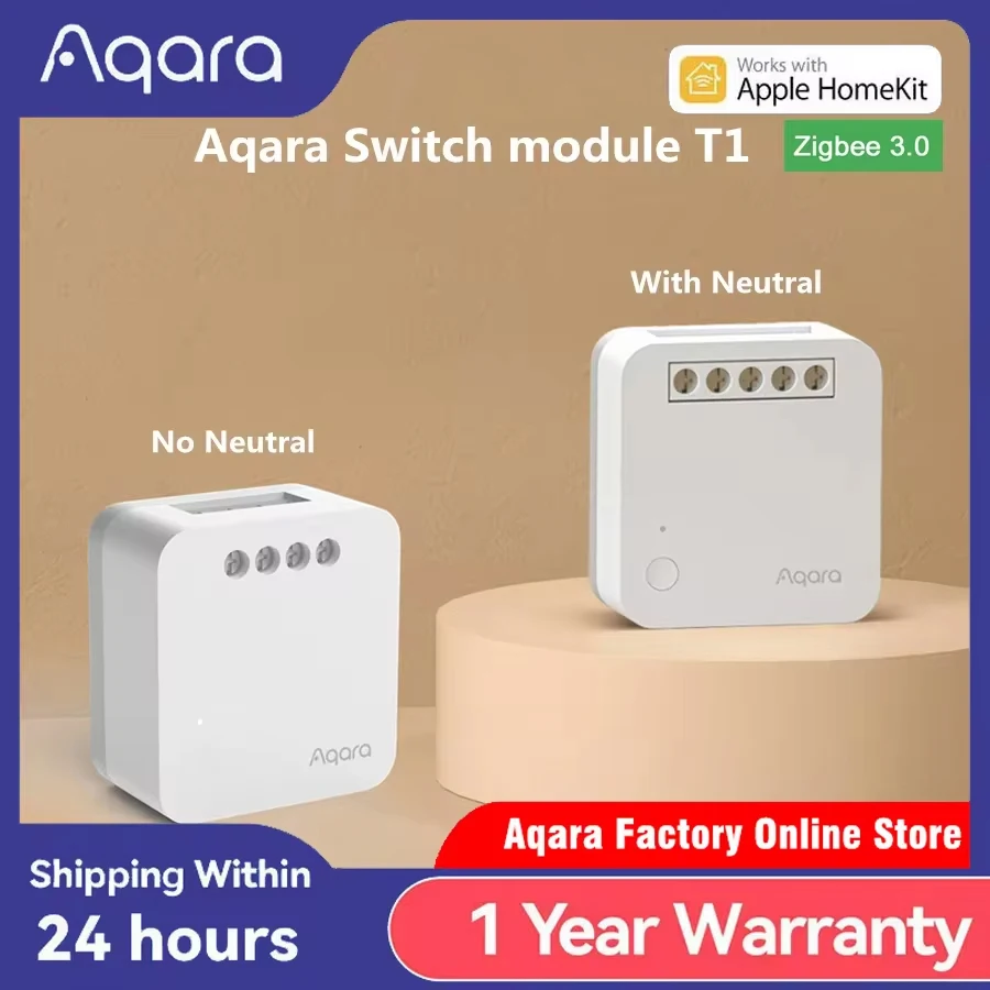 Aqara Single Channel Control Module T1 Zigbee 3.0 Wireless Relay Controller 1 Channel No Neutral Remote Work with Apple Homekit