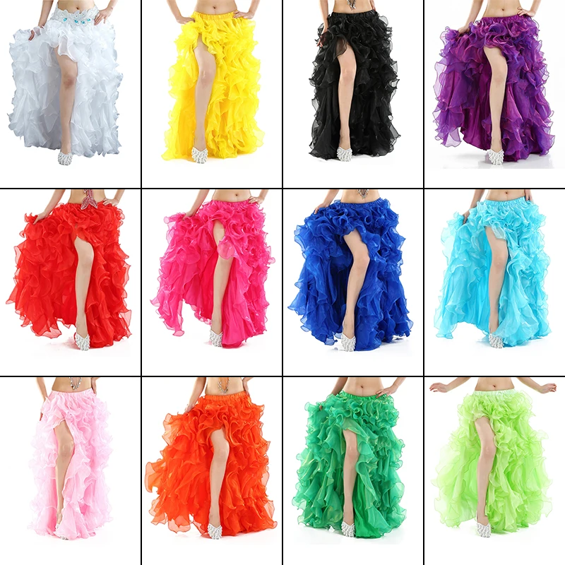 New Sexy Belly Dance Costume Long Split Skirt Belly Dance Clothes Women Belly Oriental Dance Training Stage Performance Wear