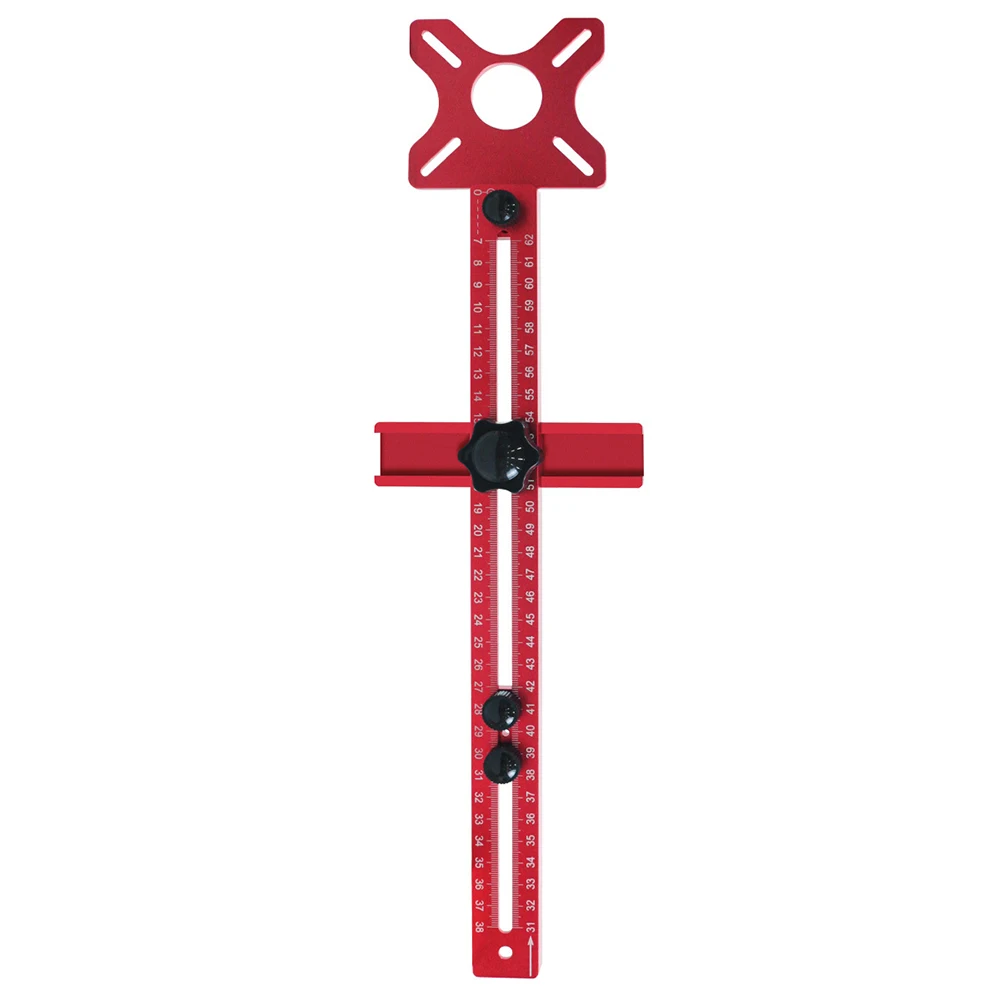 Router Milling Groove Bracket Aluminum Alloy Woodworking Jig For Trimmer For Edge Cutting Guide Locator Drilling Tool Red