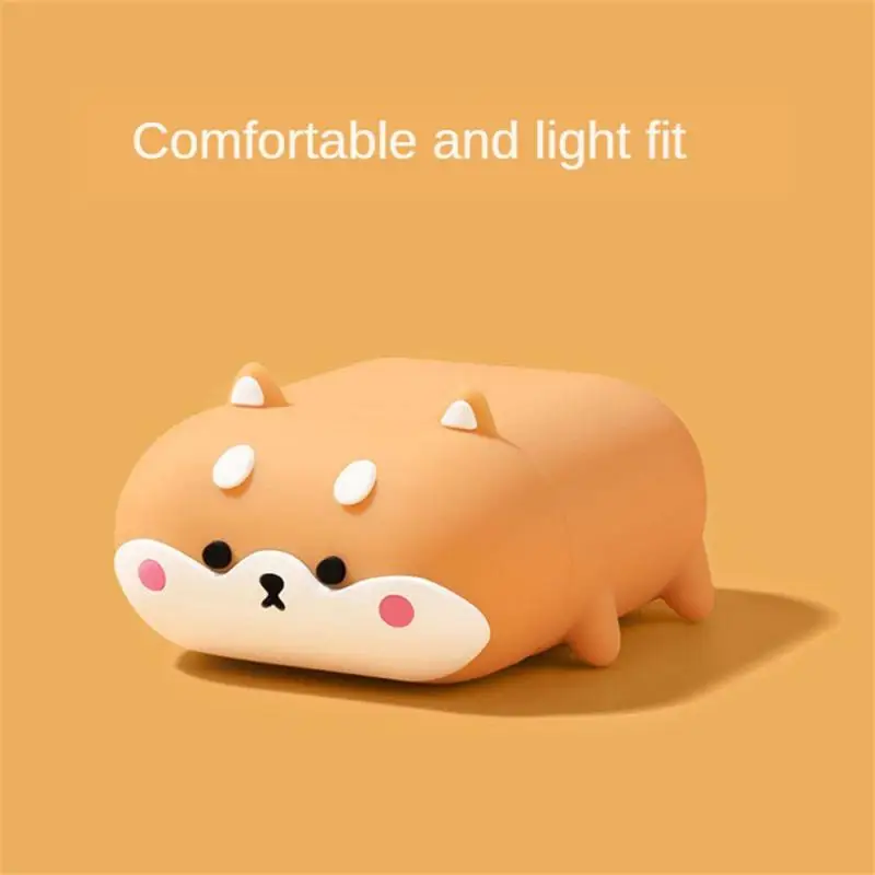 Caso dos desenhos animados corgi cão caso silicone fone de ouvido bluetooth sem fio capa protetora