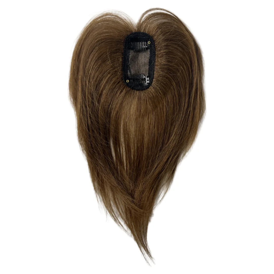 Satifresion 100 % Echthaar-Clip-in-Pony für Frauen, dünner werdendes Haar, 3D, natürlich, gebogen, dünner seitlicher Pony, gefälschte Fransen, einfach zu tragen – Detail 13
