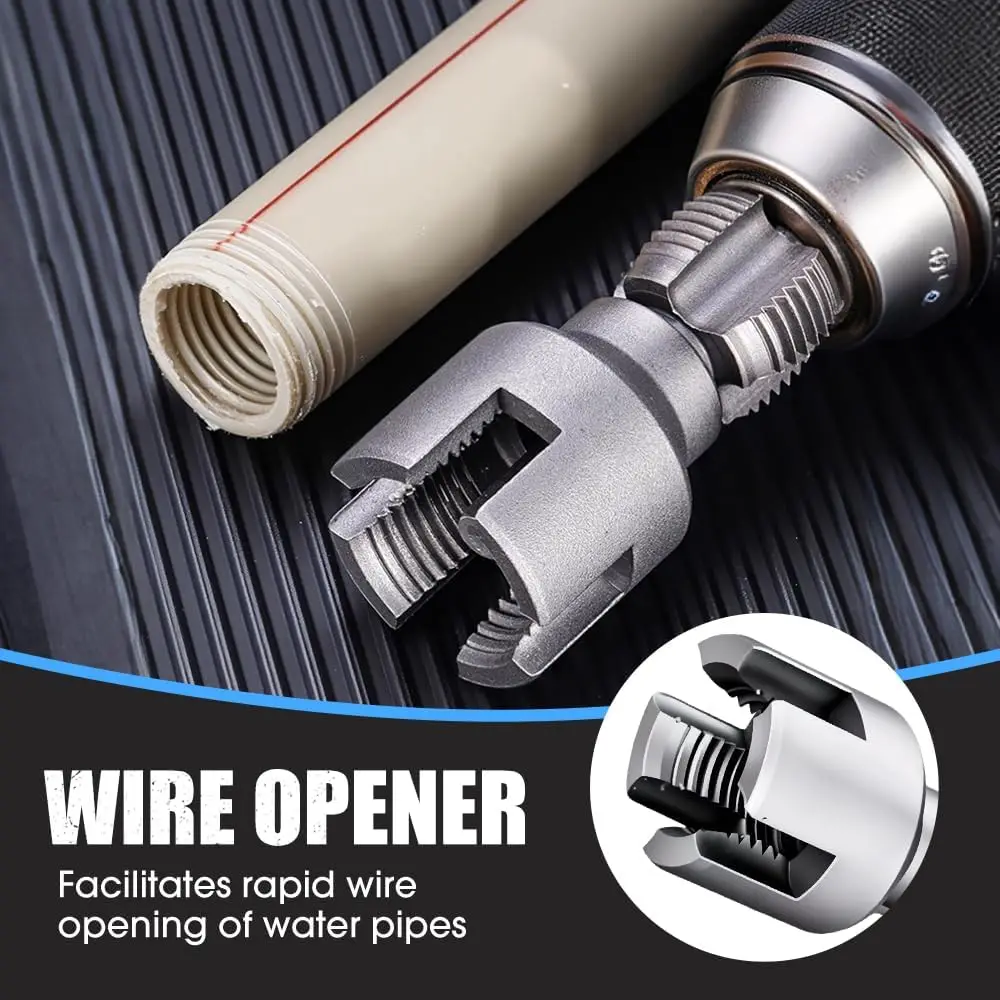 

Pipe Thread Cutting Tool,1/2''& 3/4''Water Pipe Internal and External Threader Maker,PVC Threader Maker Tool for Electric Drill